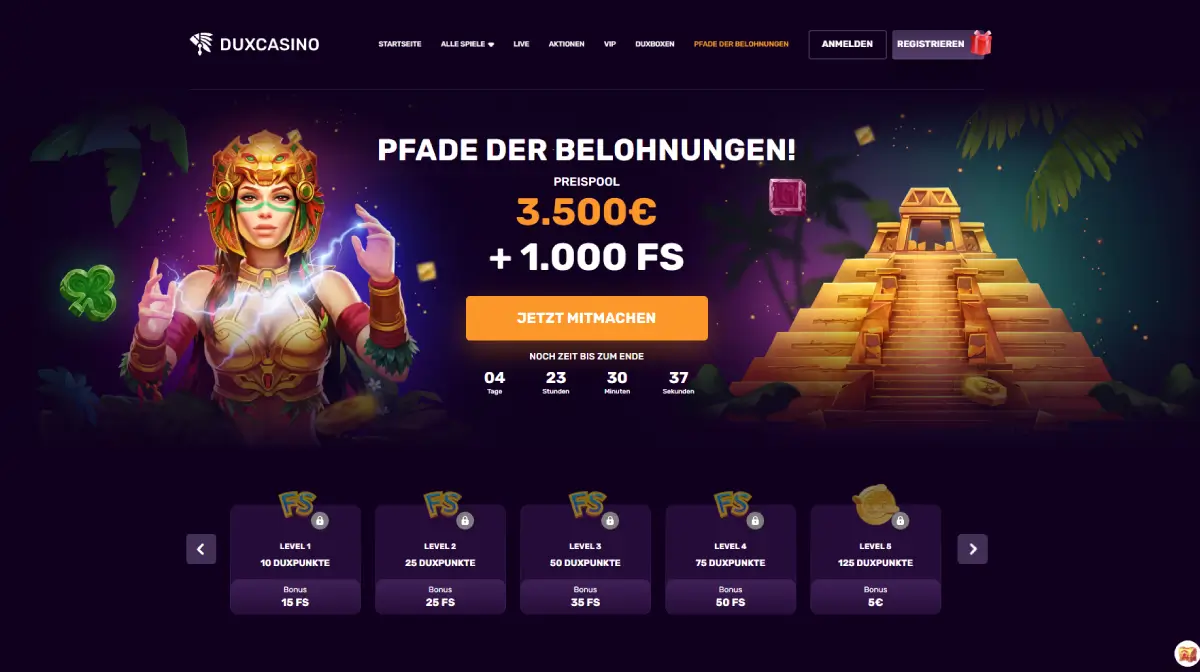 Dux Casino Promo Code