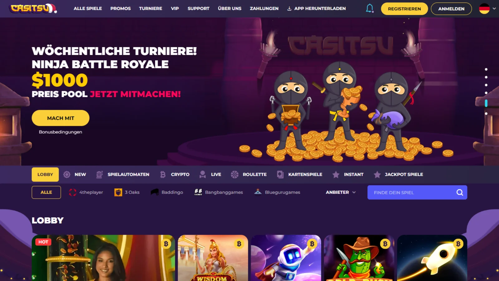 Casitsu Casino Webseitengestaltung