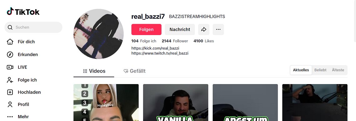 Real Bazzi Tik Tok