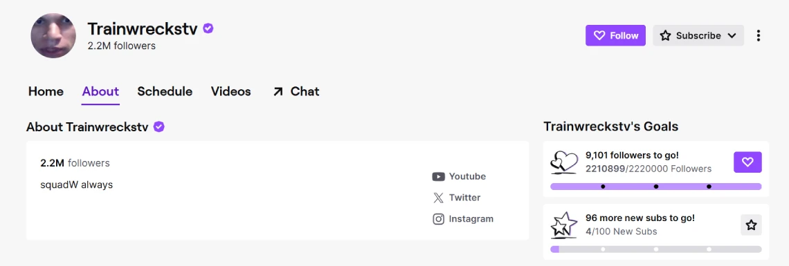 TrainwrecksTV Twitch Profile