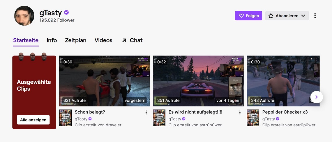 gTasty auf Twitch