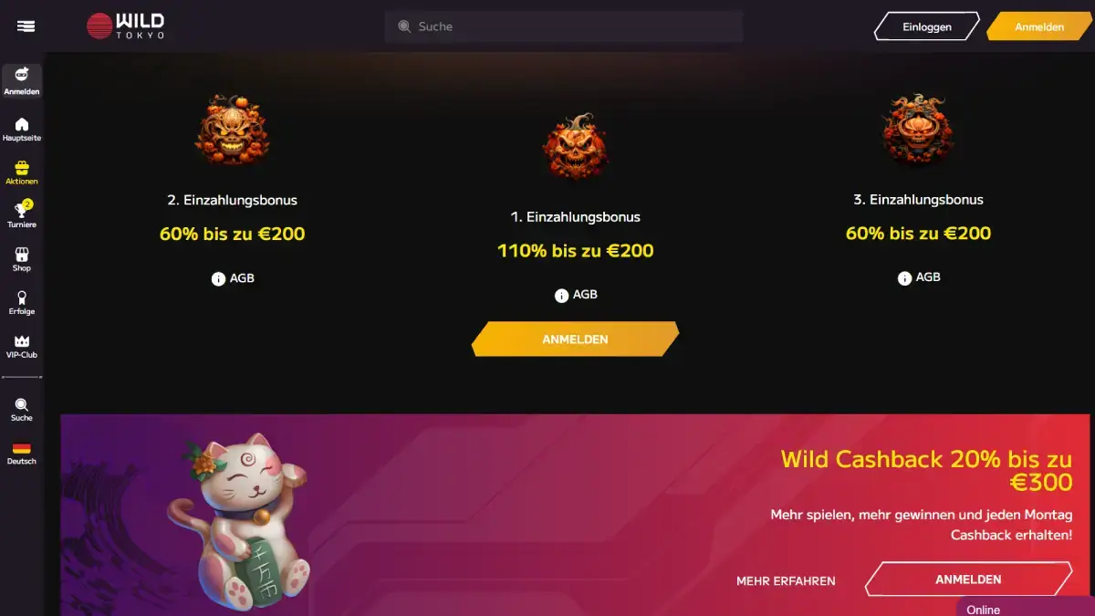 Wild Tokyo Casino Promo Code