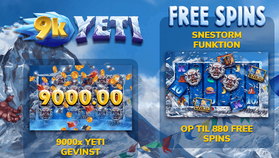 9K Yeti free spins spil