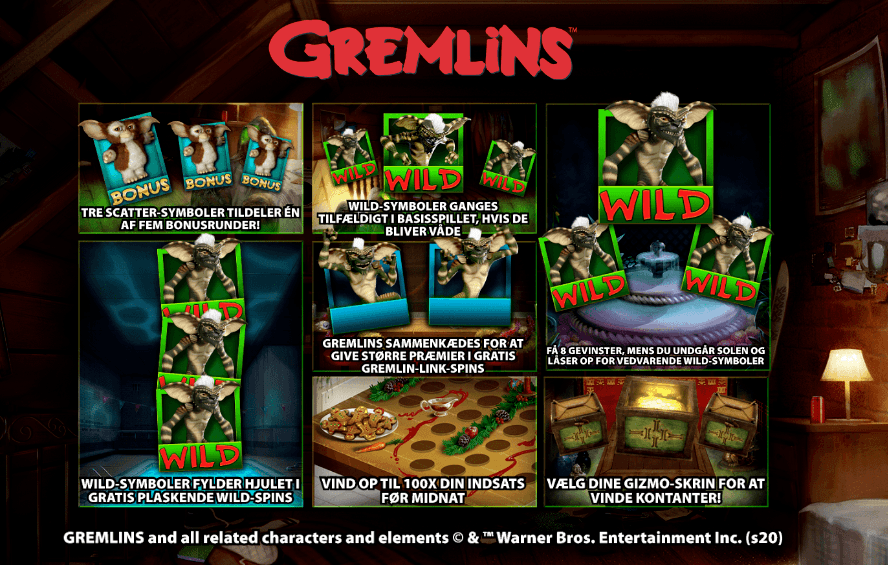 Gremlins spil symboler