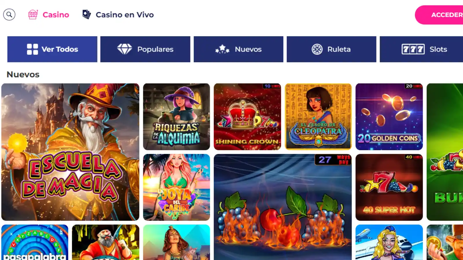 Gratogana casino catálogo de juegos