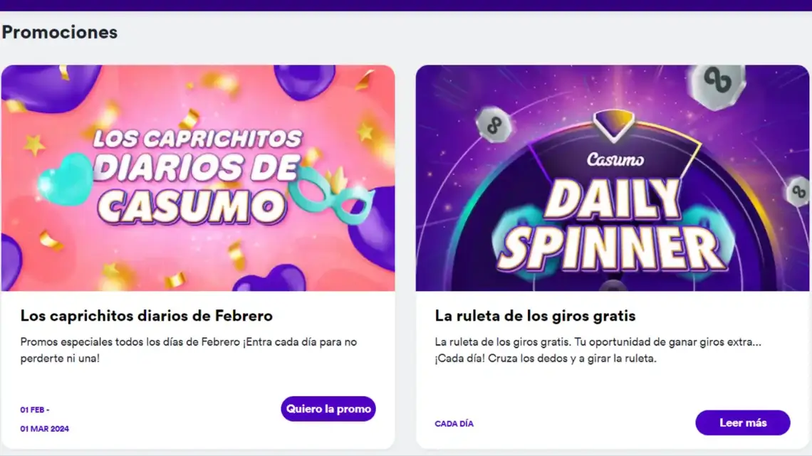 Casino Casumo promociones