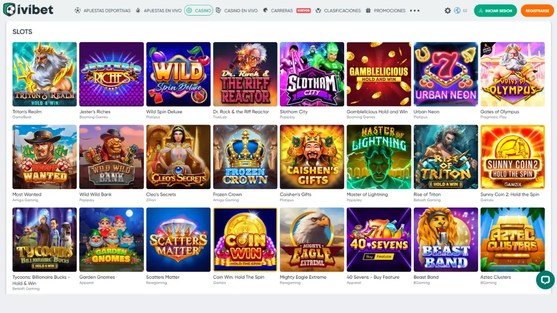 Ivibet casino colección de juegos