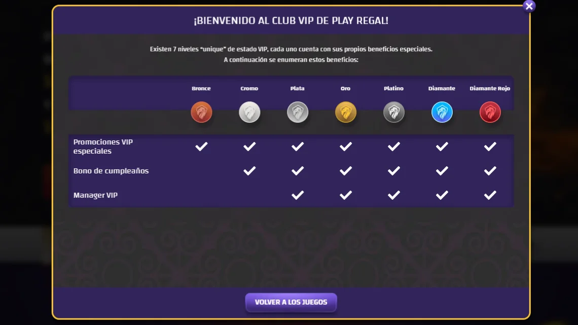 club vip de play regal