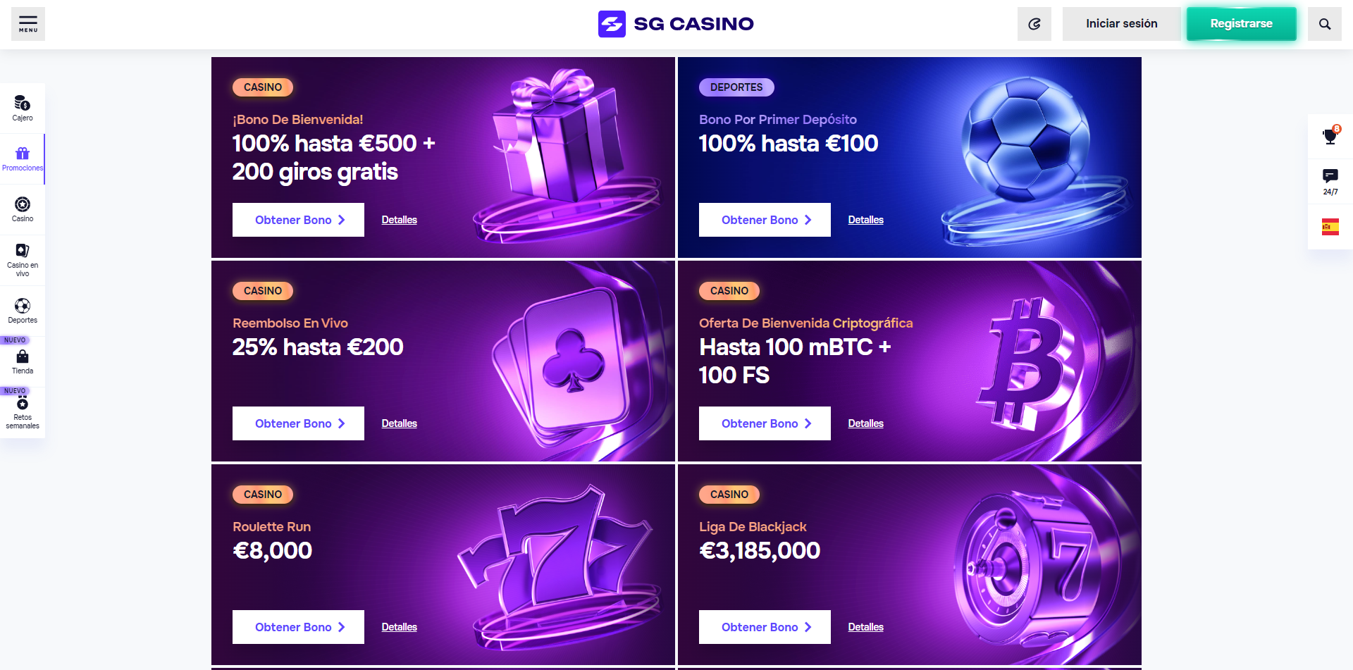 Bonos de SG Casino en España