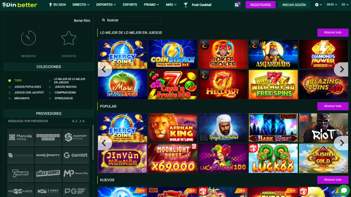 mejores juegos de SpinBetter Casino