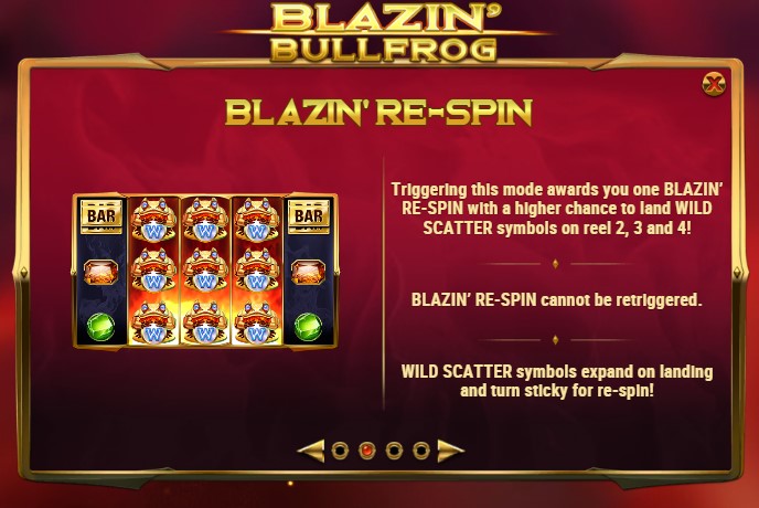 Blazin' bullfrog slot re-spin