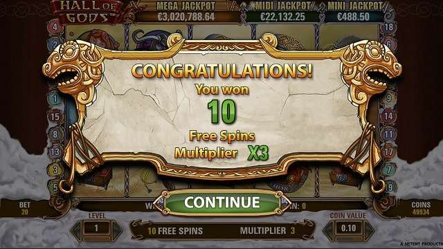 hall of gods jackpot