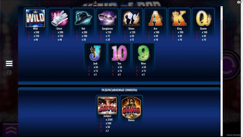 michael jackson king of pop slot