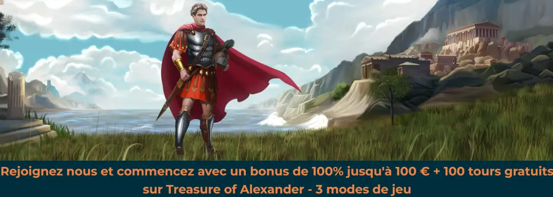 Bonus de bienvenue Alexander Casino