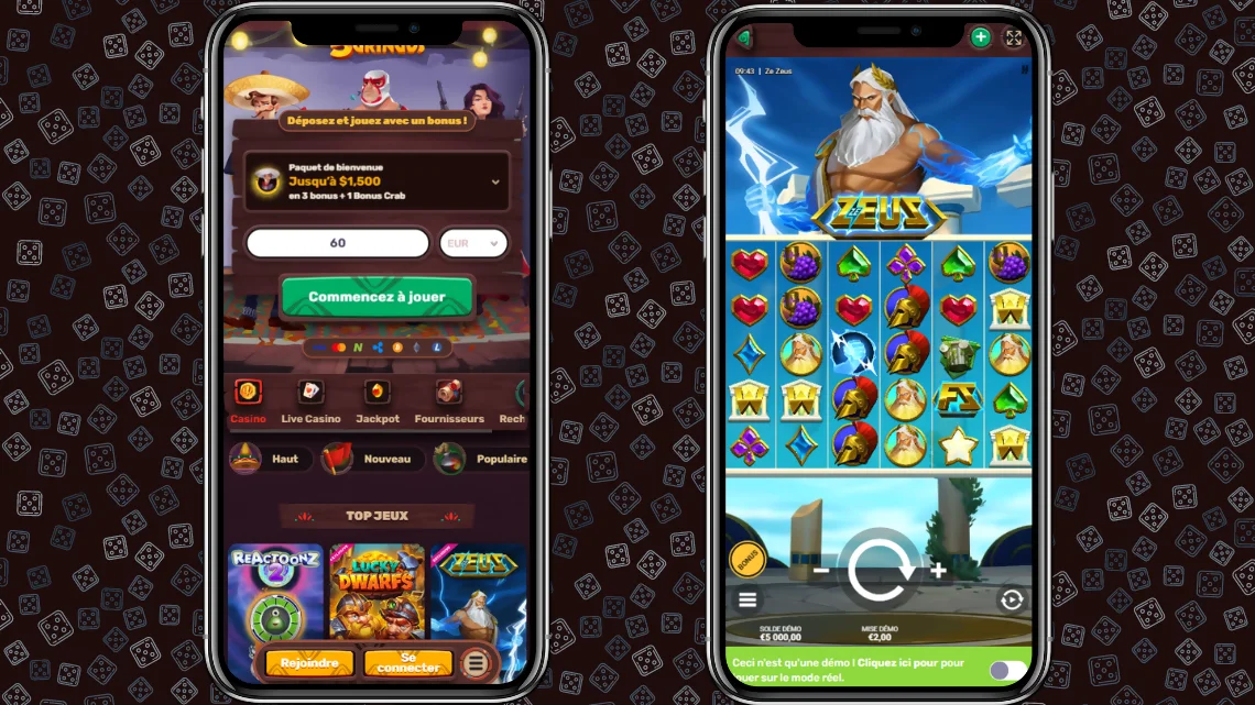 Expérience de Jeu sur 5Gringos Mobile