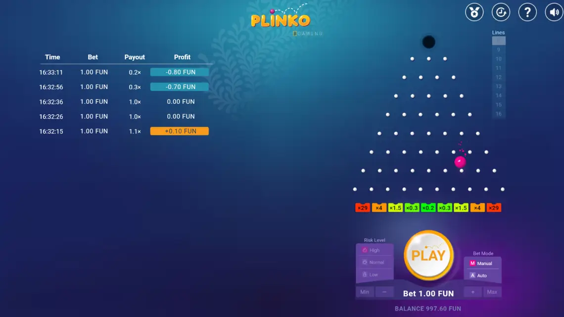 Plinko Machine à sous