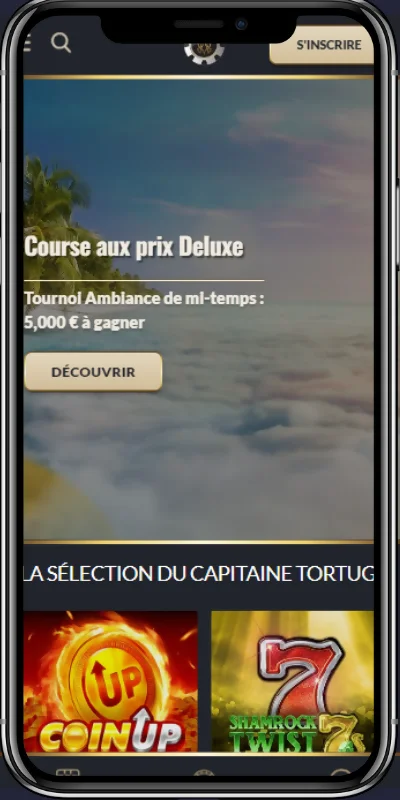 Expérience de jeu sur Tortuga mobile 