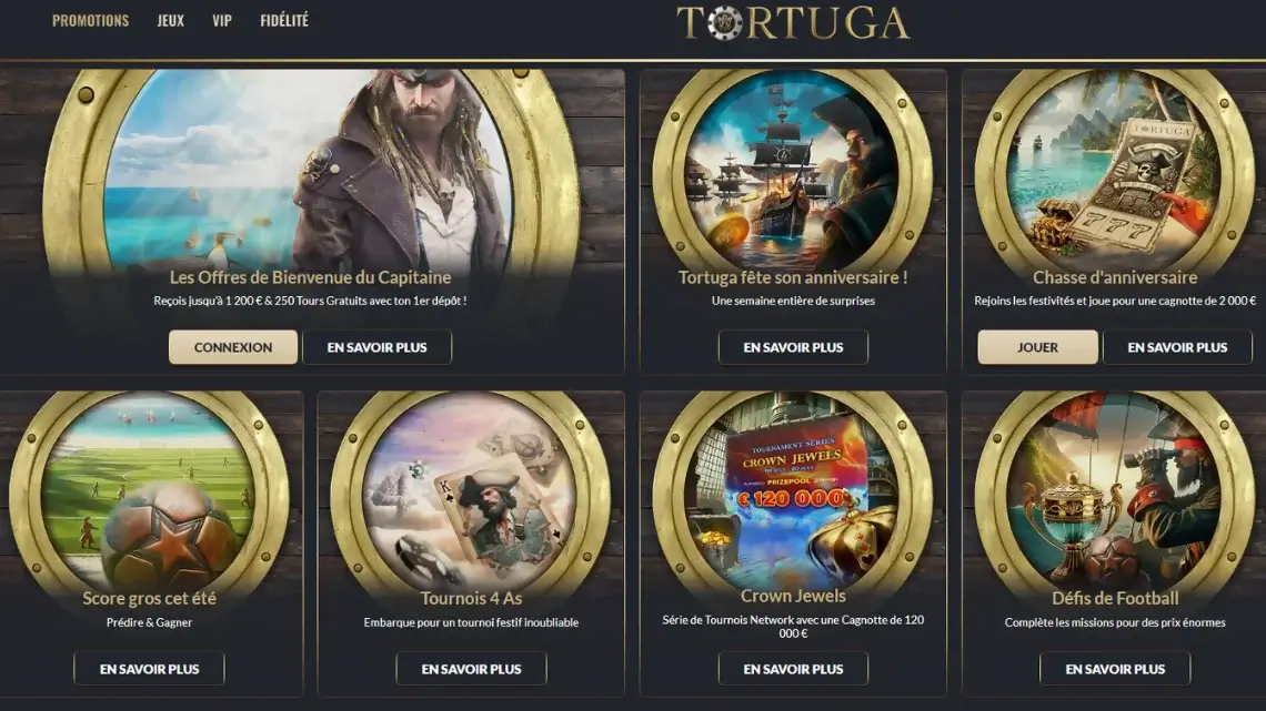 Tortuga offres de bonus de casino