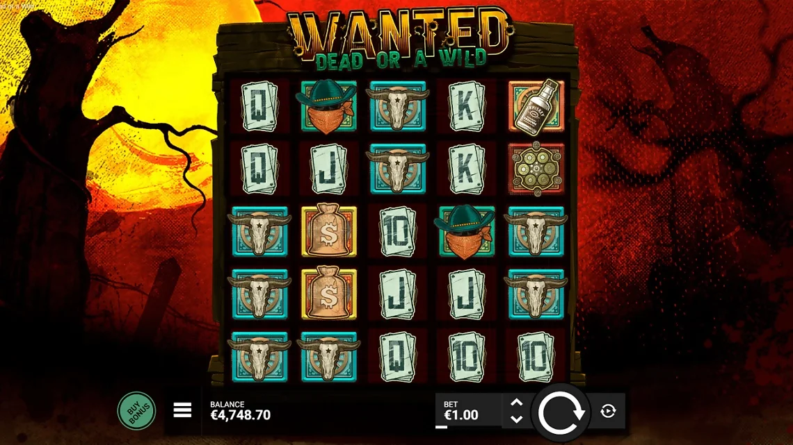 Wanted Dead or a Wild pokie
