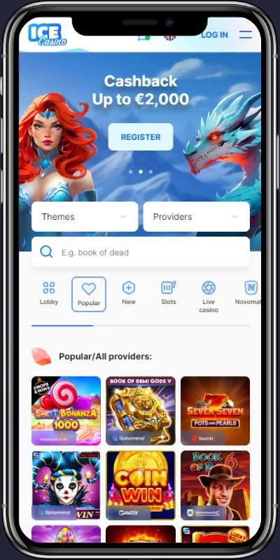 Ice Casino on Mobile