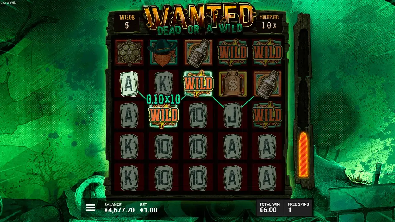 Wanted Dead or a Wild free spins