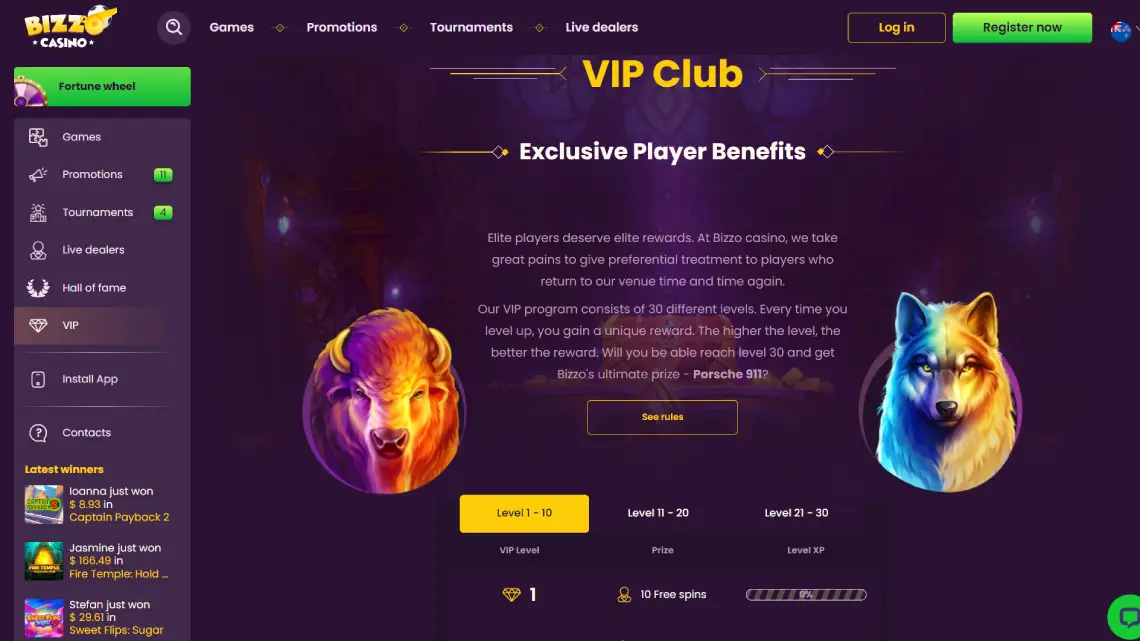 Bizzo Casino VIP Club