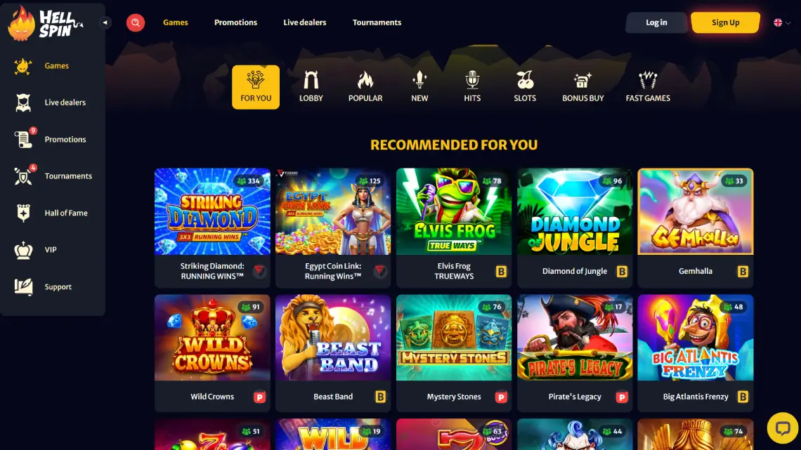 Hellspin Casino Games