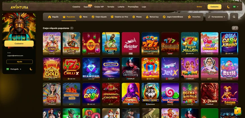 Jogos de Casino no Awintura Casino