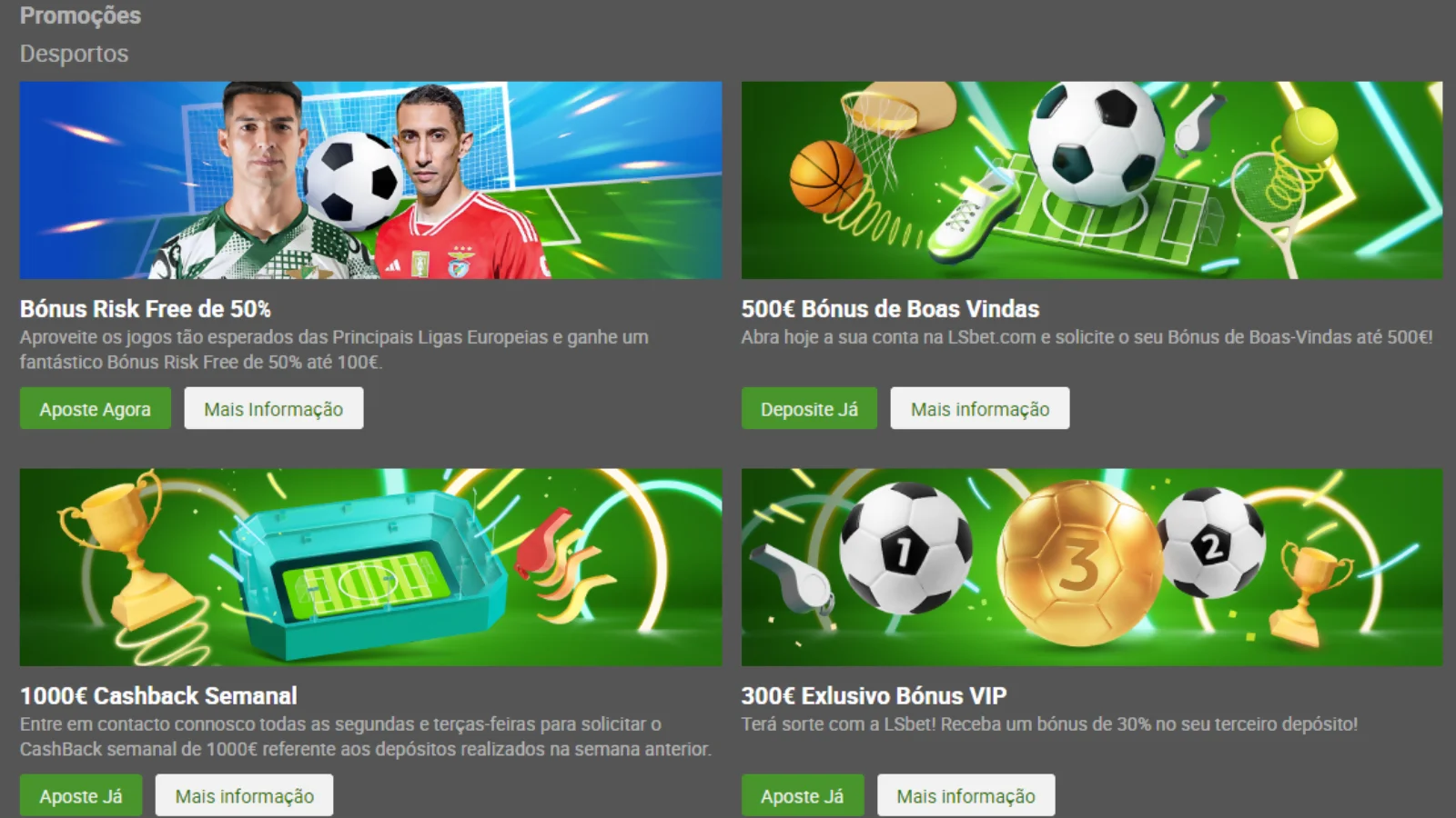 Ofertas de Bónus LSBet