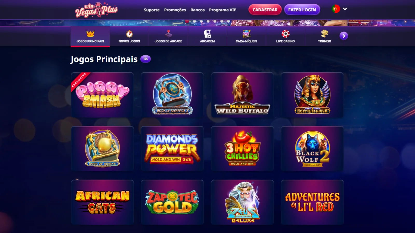 Jogos de Casino no VegasPlus Casino