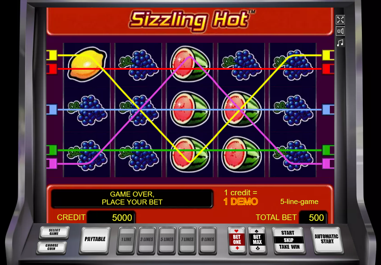 Slot Sizzling Hot da Novomatic