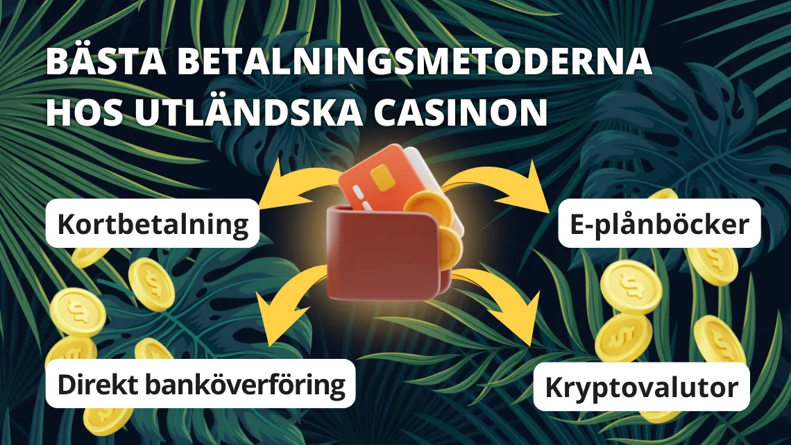 betalningsmetoderna hos utländska casinon