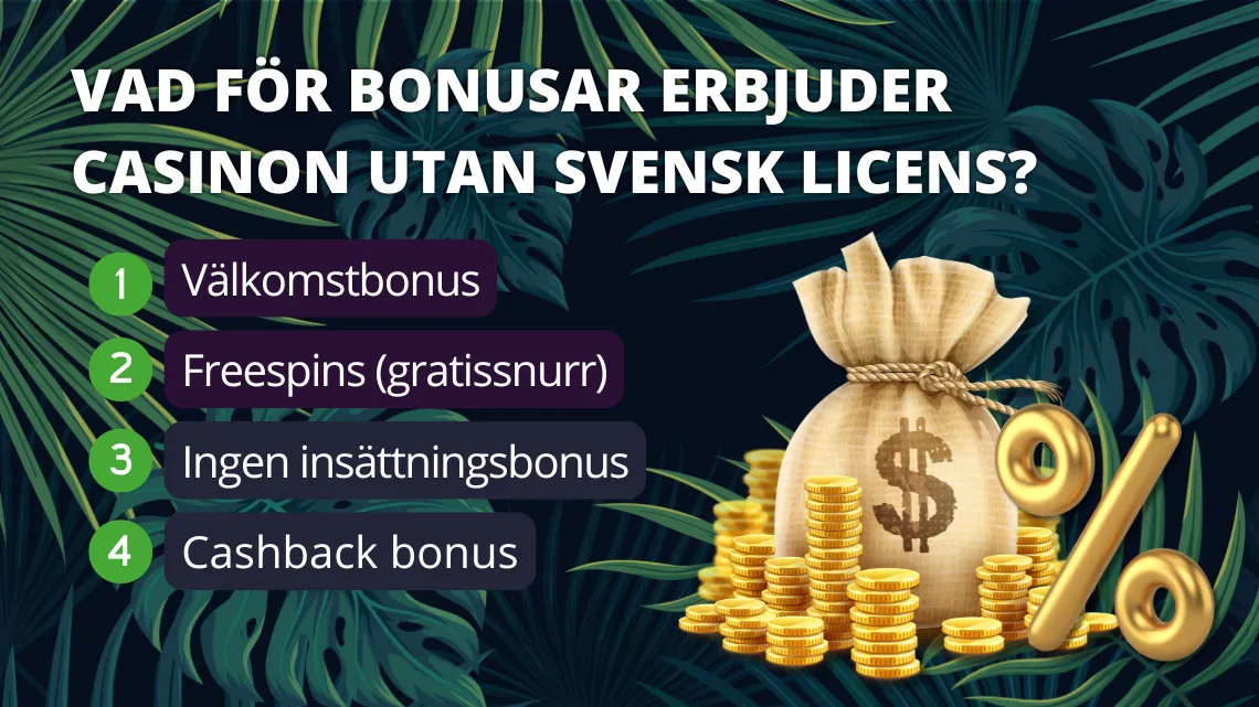 bonusar från casinon utan svensk licens