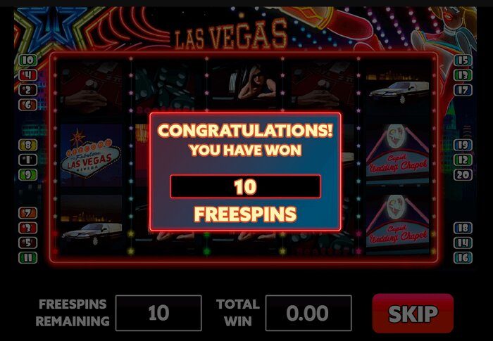 Las Vegas Free Spins Bonus