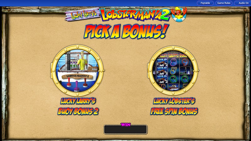 slot machine Lucky Larry's Lobstermania 2 bonus