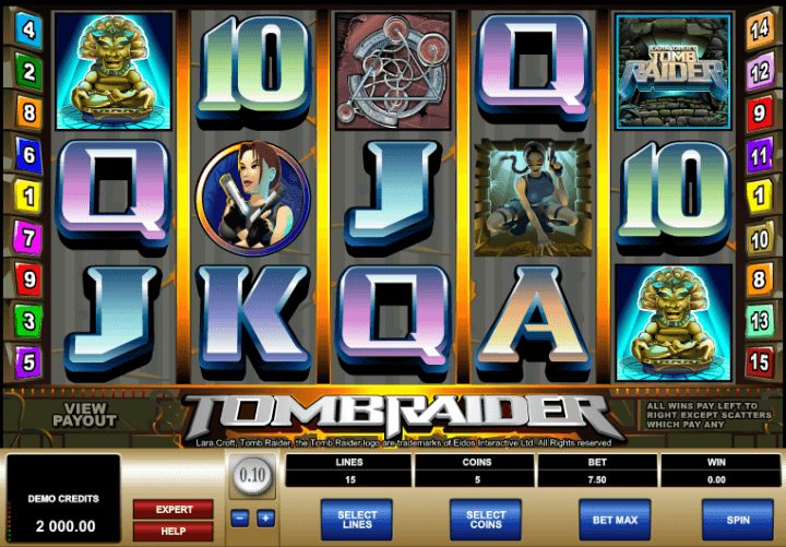 Tomb Raider slot gameplay