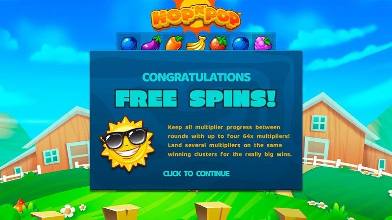 Hop'N'Pop free spins