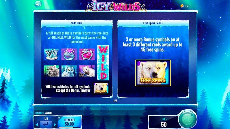 Icy Wilds wild and free spins