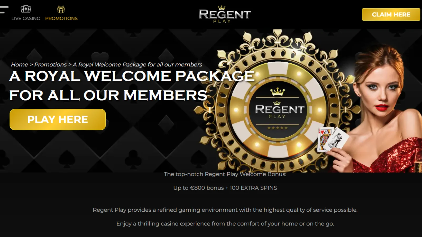 regent play bonus