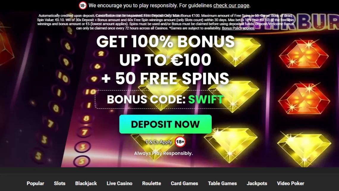 swift casino bonus