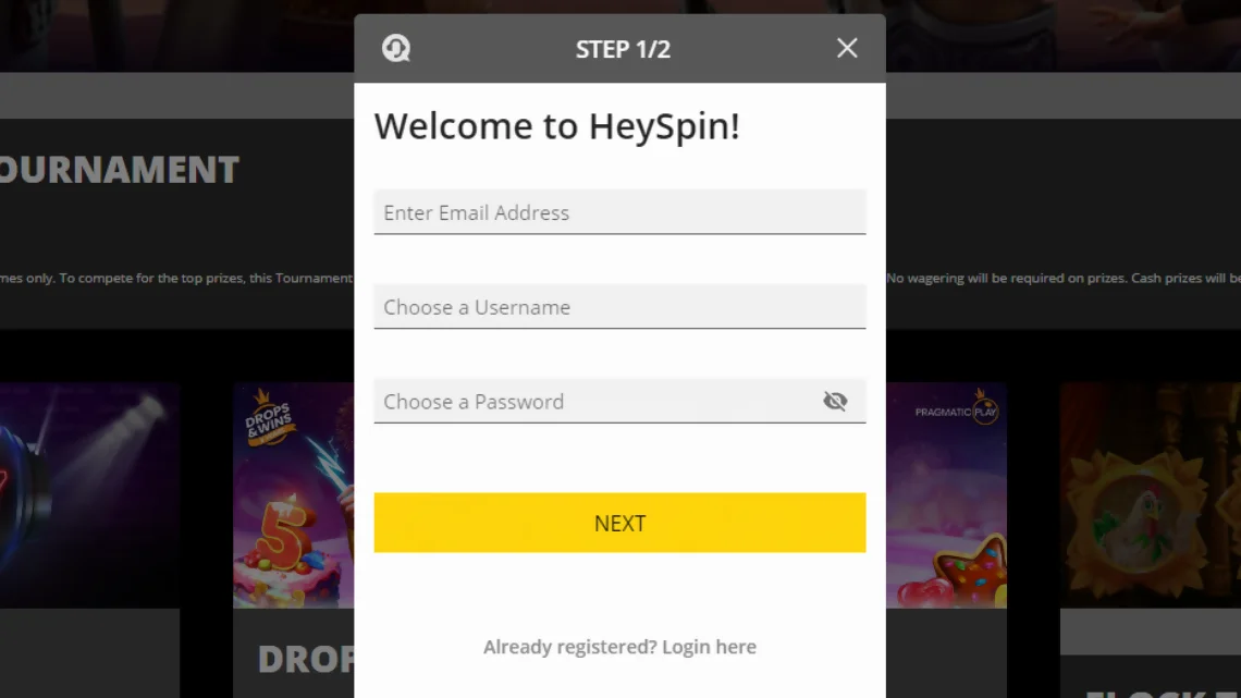 heyspin casino no deposit bonus