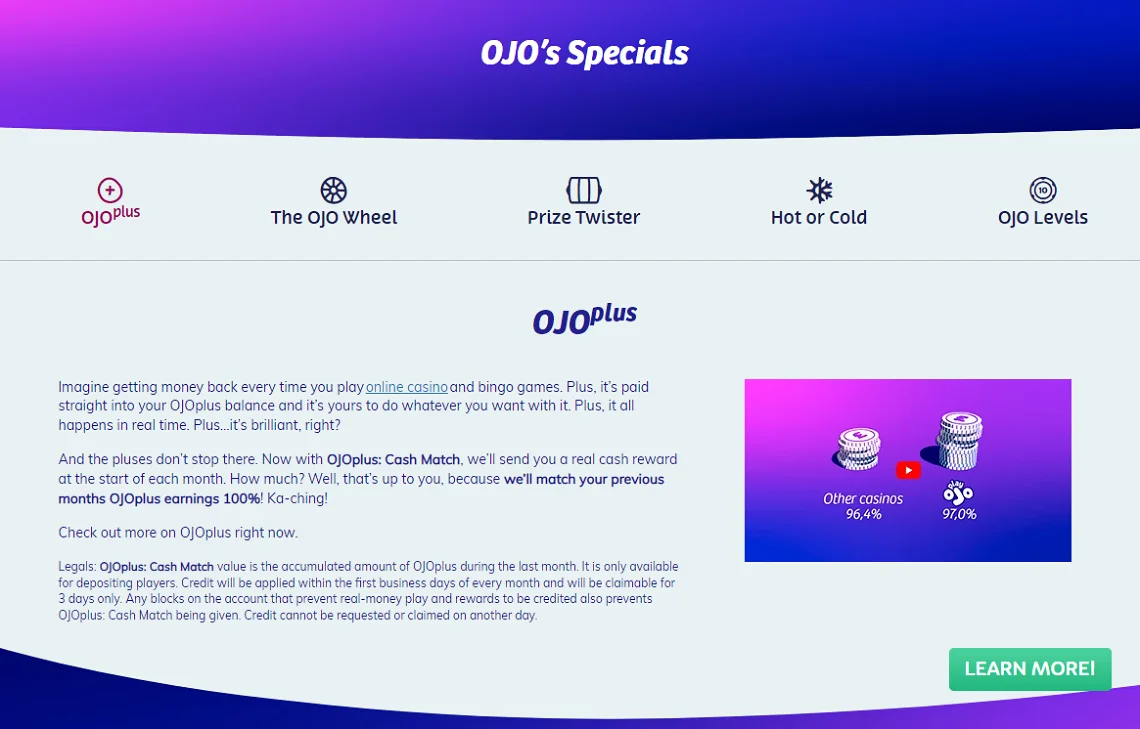 OJO’s Specials