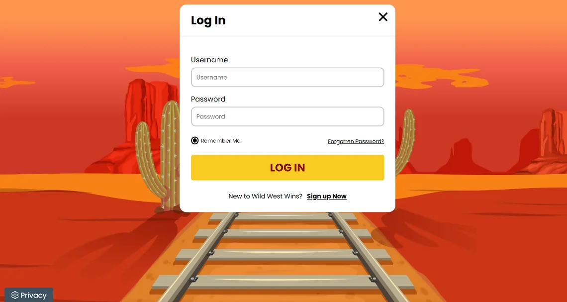 Wild West Wins Casino Login and Registration