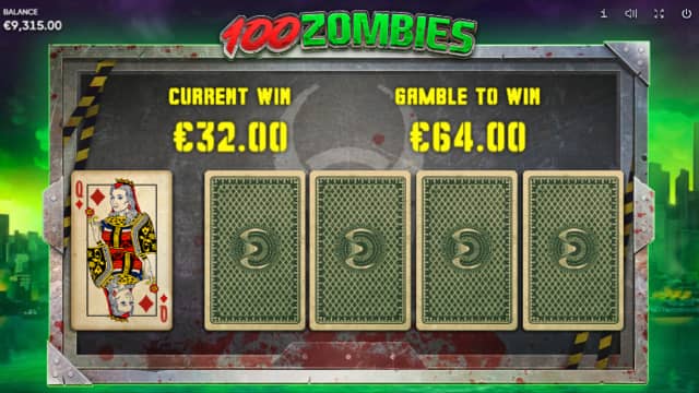 100 Zombies Slot Risk Game