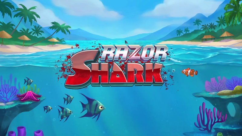 Swim towards blasting bonuses in Razor Shark slot!
