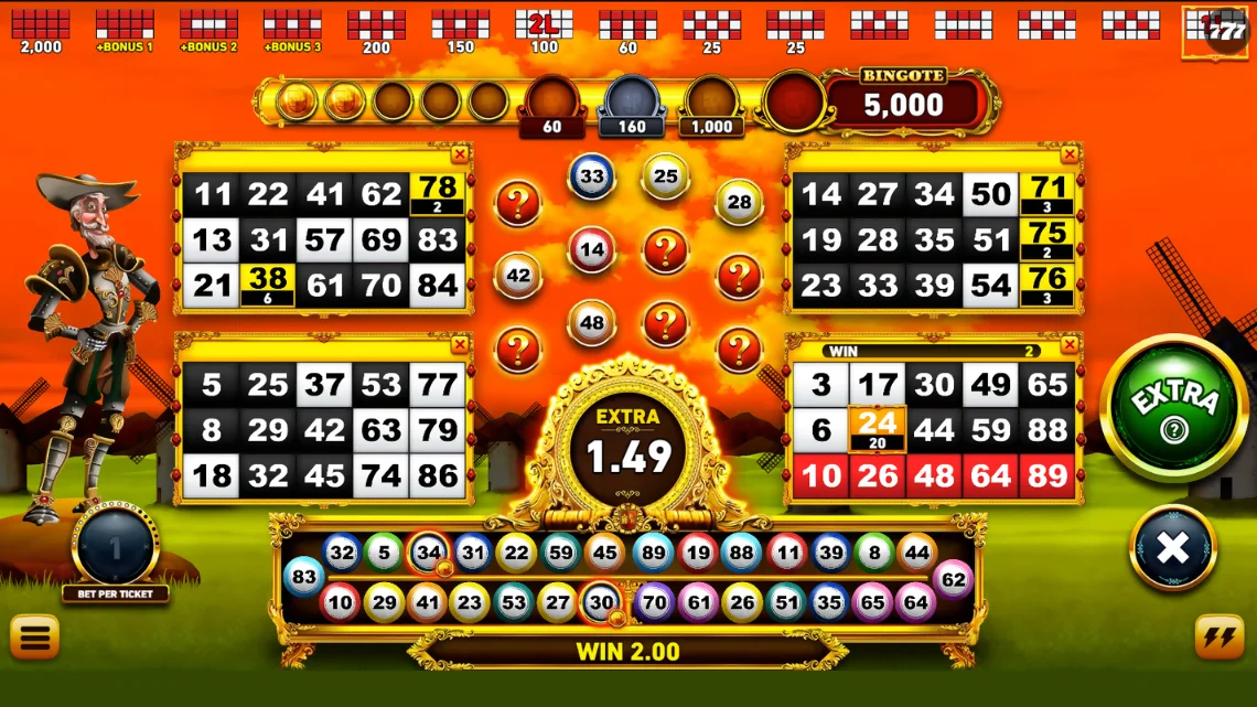 Don Bingote slot machine graphics