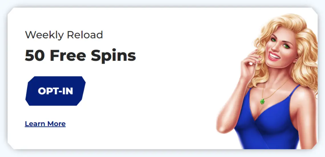 free spins weekly reload