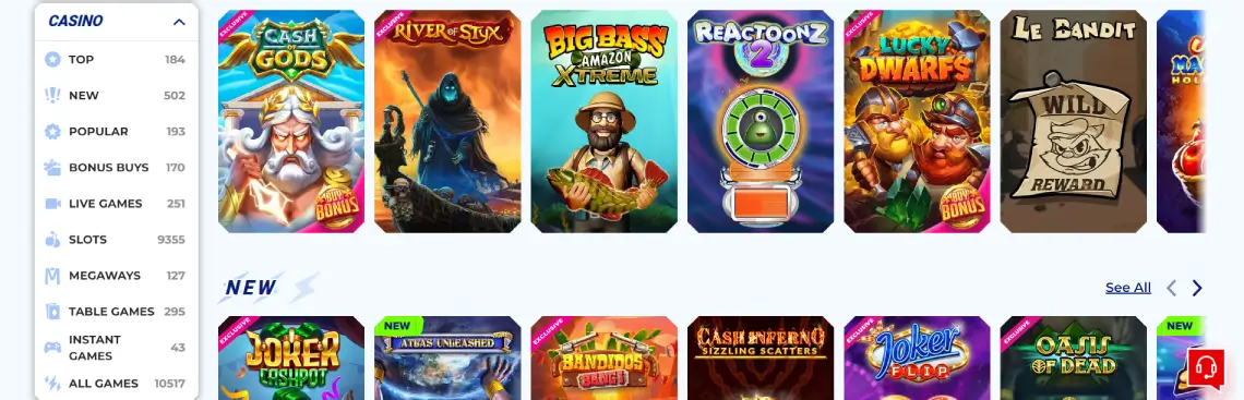 Sportaza Casino Games