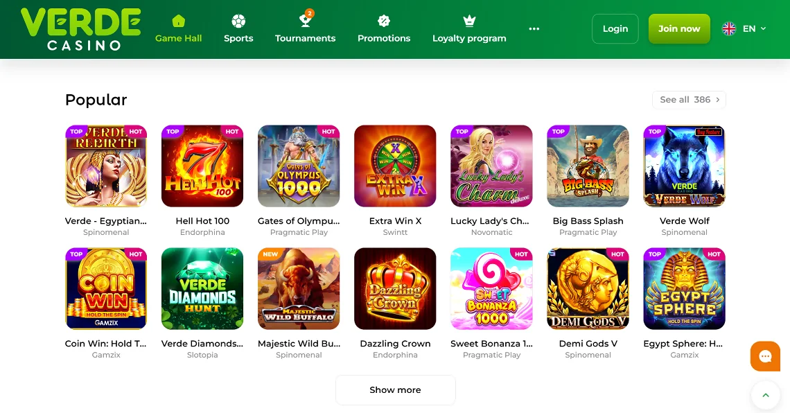 Verde Casino Games